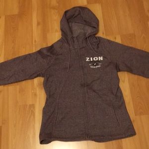 Purple zip up sweater